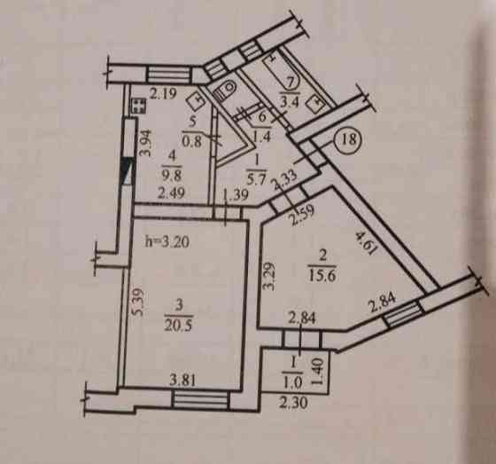 Продам 2х сталинку в центре города Днепр