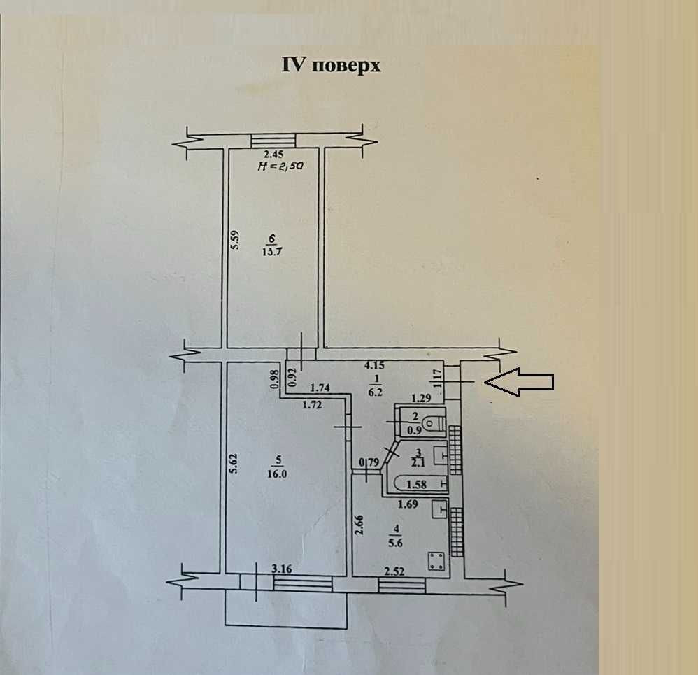 Недорогая 2-комнатная на Черемушках — под ремонт! Одесса - изображение 3