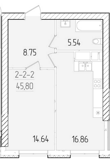 63 Жемчужина на Краснова! Евродвушка 47 кв.м! 2 этаж! Одесса - изображение 7