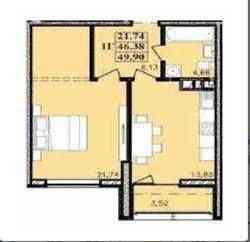 1-комнатная квартира  в ЖК Модерн, Фонтан Одесса