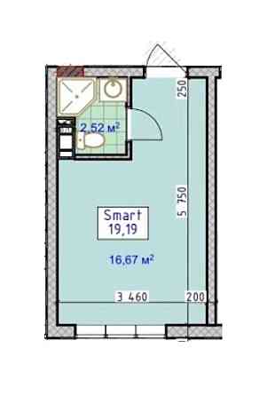 Смарт-квартира 19,19 м² у Бортничах за 17 150$ — вигідна ціна! Киев