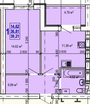 Продам 1 комнатную квартиру в НОВОСТРОЕ, ЖК Валентиновская, 39м2, VW Харьков