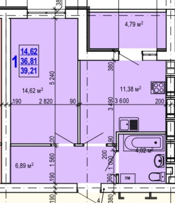 Продам 1 комнатную квартиру в НОВОСТРОЕ, ЖК Валентиновская, 39м2, VW Харьков - изображение 1