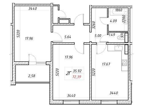 Шикарна 2к в ЖК Деснянський (кухня 18 метрів), Є-ремонт. Без комісії! Київ - зображення 2