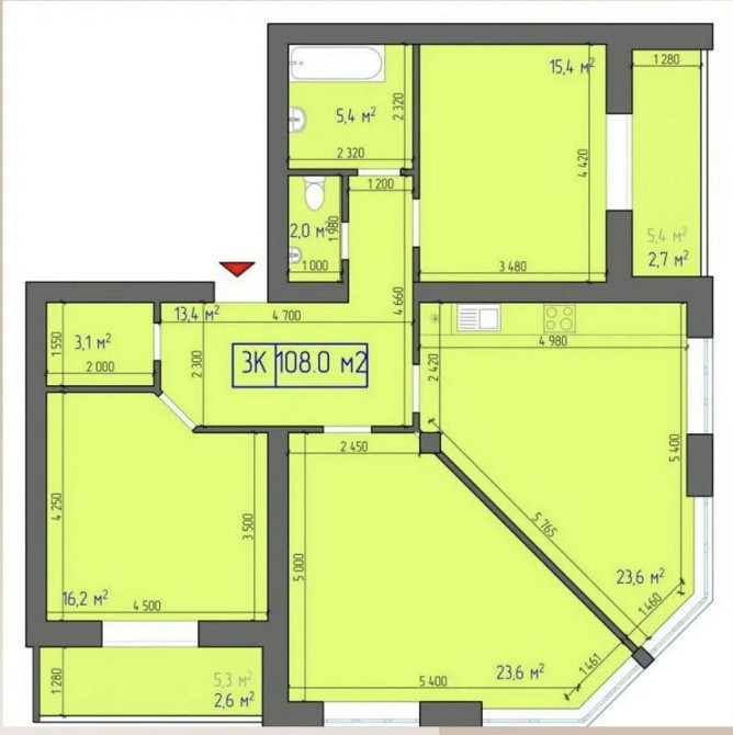 ЖК Капитан  3 ком квартира Ізмаїл - зображення 7