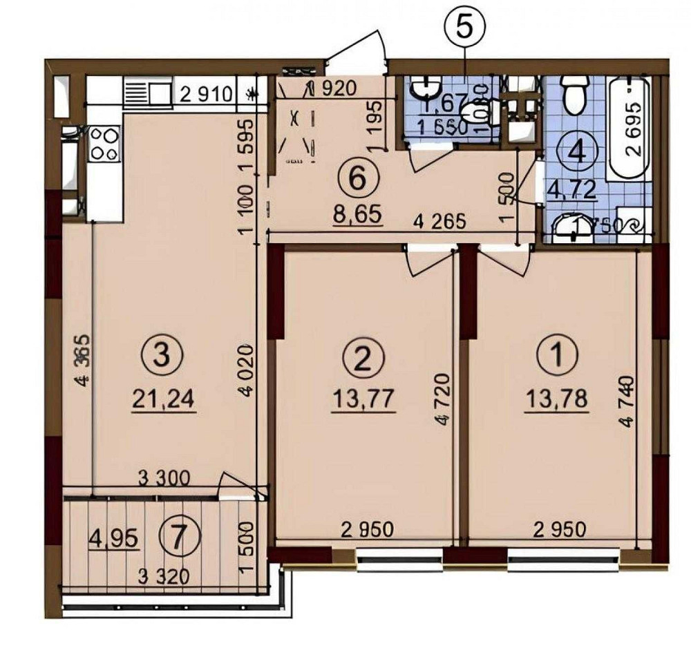 Продаж 2к квартири 69м² ЖК Варшавський-3, Ретровіль Виноградар, 80000$ Київ - зображення 1