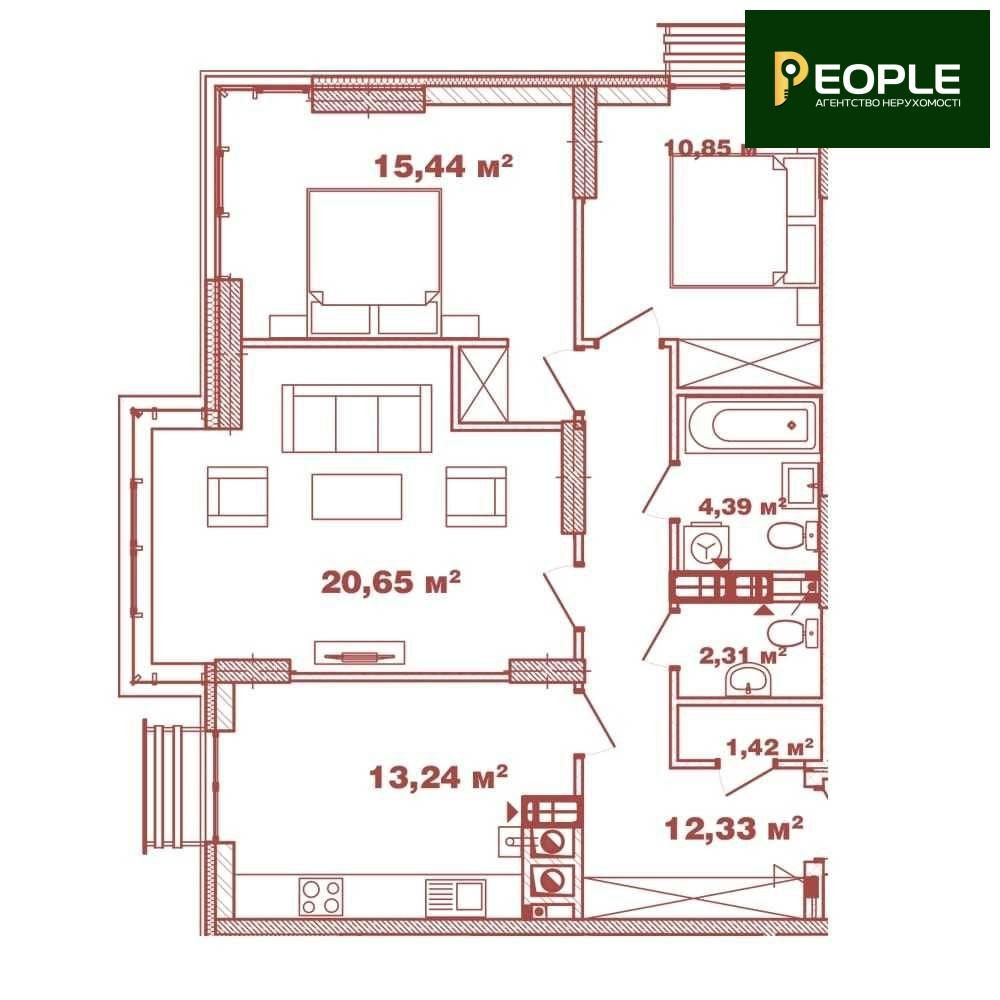 Продаж 3к ЖК Crystal Avenue, Петропавлівська Борщагівка,Академмістечко Петропавлівська Борщагівка - зображення 2