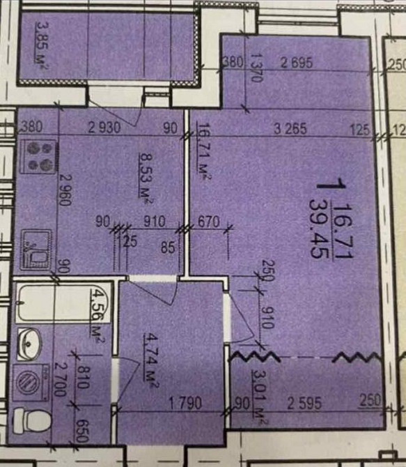 Продам 1 комнатную квартиру в ЖК Мира участок 3, 39,5м2, VW Харків - зображення 1