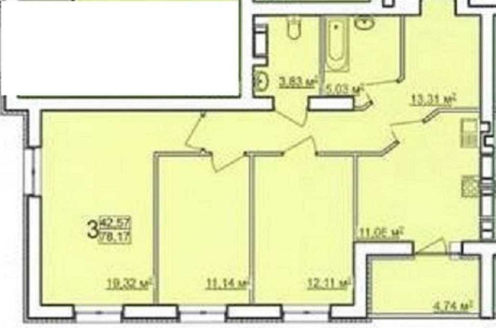 ЖК ПОБЕДЫ 2 продам 3-комн квартира 80м2  MV Харків - зображення 3