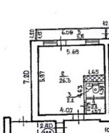 Продам 1 ком.квартиру под ремонт на пр.Слобожанском Днепр