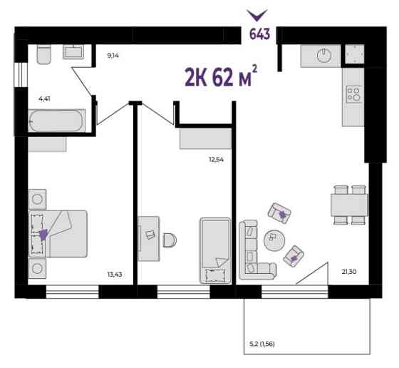 Продаж 2-х кімнатної квартири ЖК ВАВЕЛЬ Ивано-Франковск