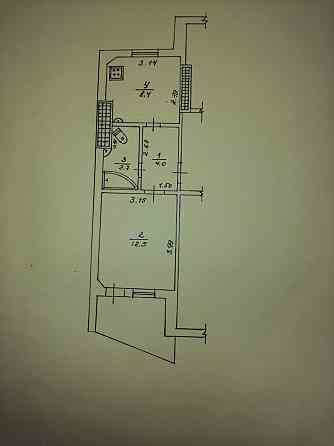 Однокімнатна квартира 36 кВ  2 поверх вул Гоголя.15. Миргород