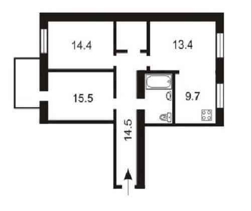 Простора квартира 75 м² у центрі Києва! Саксаганського 41В Без комісії Київ