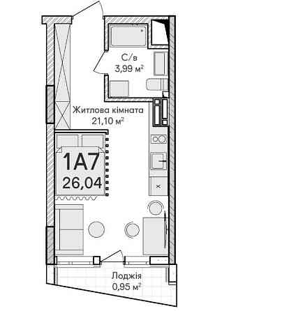 Ідеальний старт: квартира 26,7 м² у ЖК Синергія Сіті з розстрочкою Ирпень