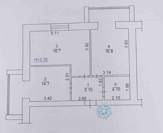 Квартира з частковим ремонтом поруч з парком. Газ! Ирпень