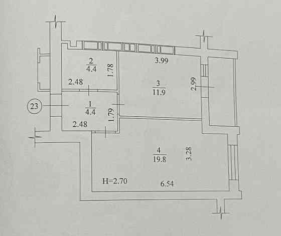 Продам 1 комнатную квартиру С РЕМОНТОМ!!! 43м2, ЖК Мира-3 VW Харків