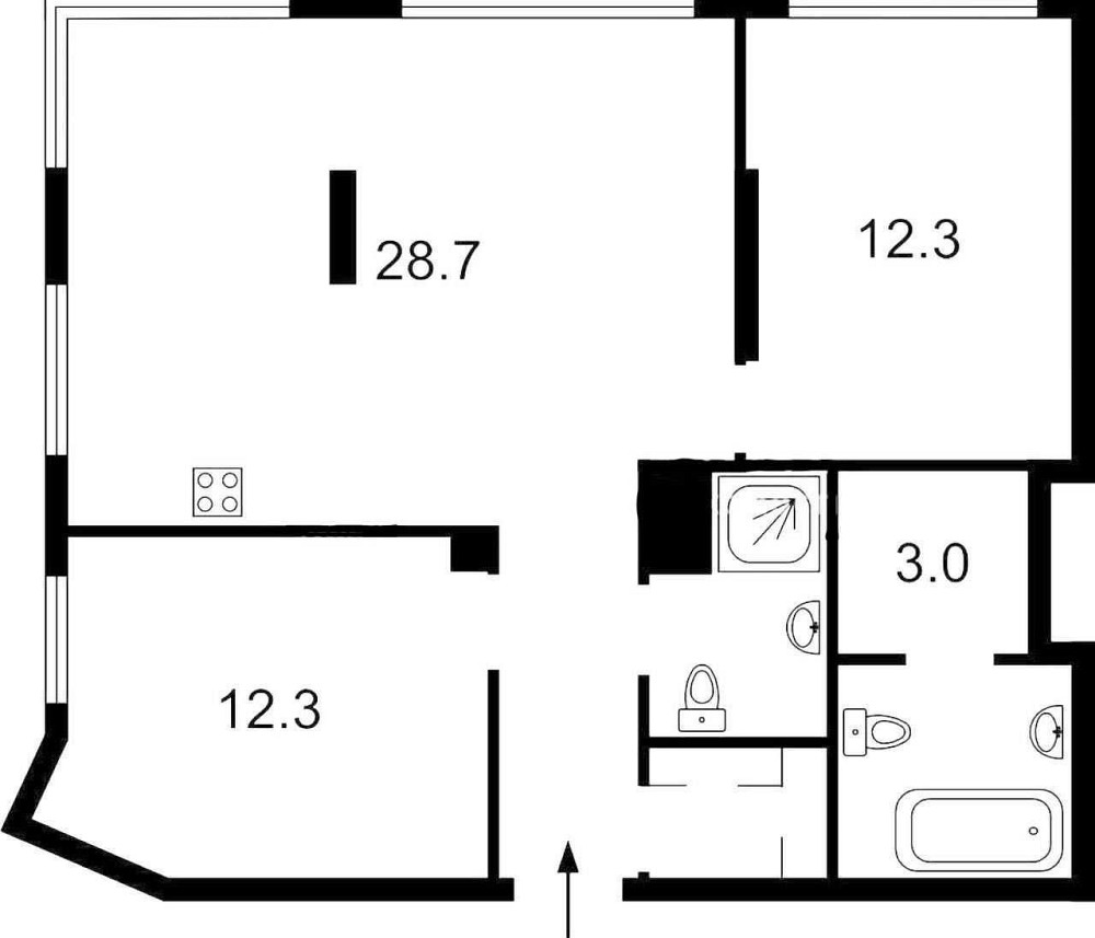 2-кімнатна квартира в ЖК «White Lines»  Бізнес-клас Київ - зображення 2