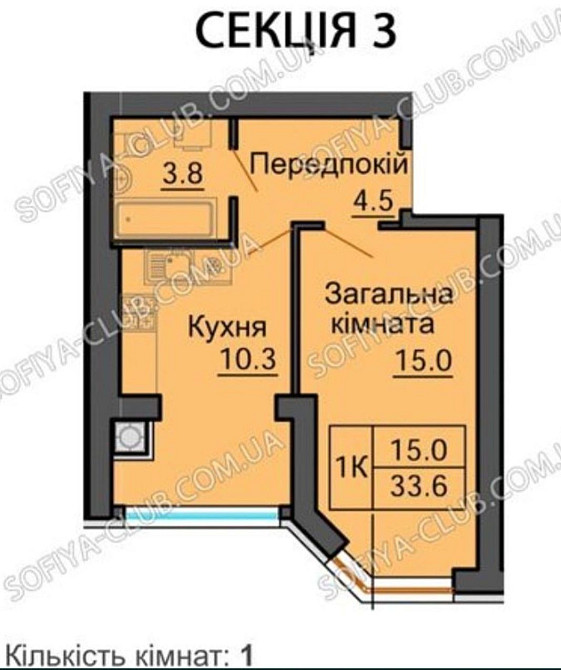 Терміново 1 кімн. Квартира ЖК Софія Клубний готова під ремонт Софиевская Борщаговка - изображение 2