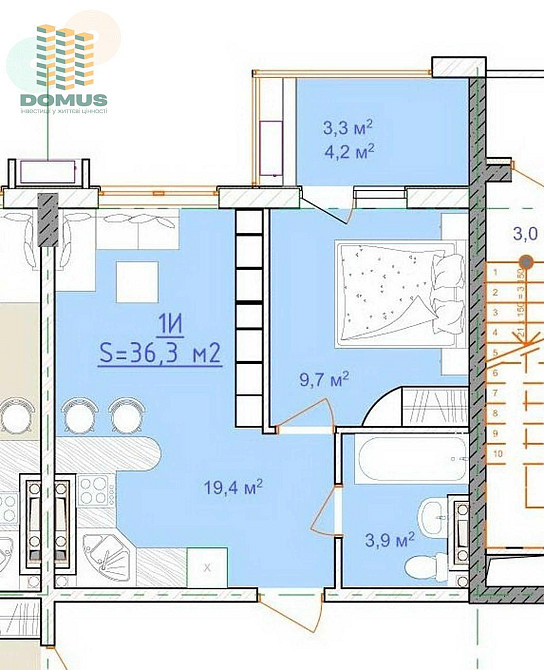 Продам 1 комн в ЖК "Таировские сады" Вильямса. Готовая секция! Лиманка - зображення 5