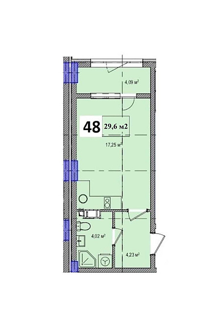 Смарт-квартира 29,6 м² у новобудові, Теремки-2, акційна ціна! Київ - зображення 1