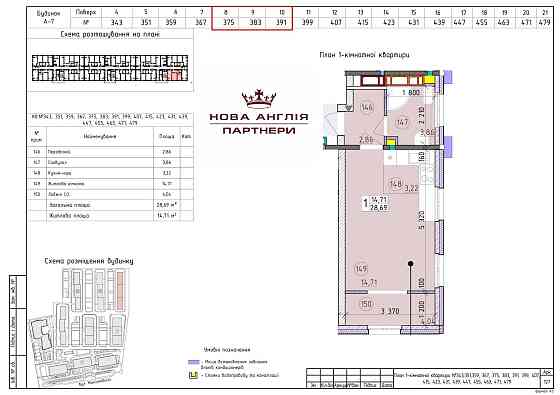 1к кв. (студія)-буд. Ньюкасл в ЖК Нова Англія, ЖК Новая Англия, БЕЗ % Київ