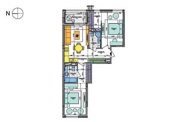 Продаж  двокімнатної  квартири 70,6 м² у живому кварталі "Республіка" Київ