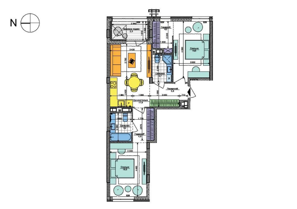 Продаж  двокімнатної  квартири 70,6 м² у живому кварталі "Республіка" Київ - зображення 2