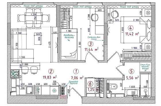 Власник. 2к квартира з ремонтом, 55м2 + Комора 4м2. ЖК Paradise Avenue Крюковщина