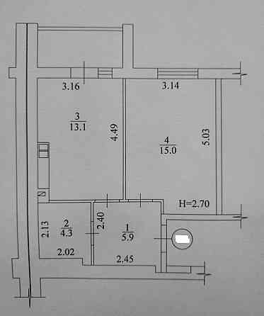 1й дом от метро ХТЗ!ЖК Мира 2, Продам 1 ком квартиру пл 41м2,этаж 4й!A Харків