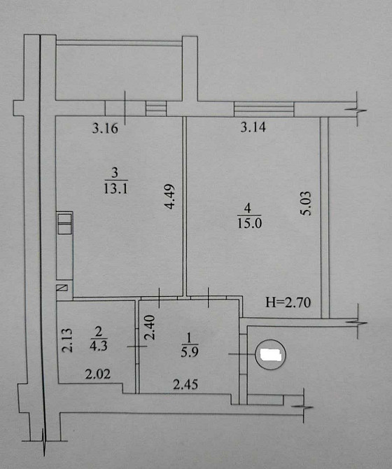 1й дом от метро ХТЗ!ЖК Мира 2, Продам 1 ком квартиру пл 41м2,этаж 4й!A Харків - зображення 6