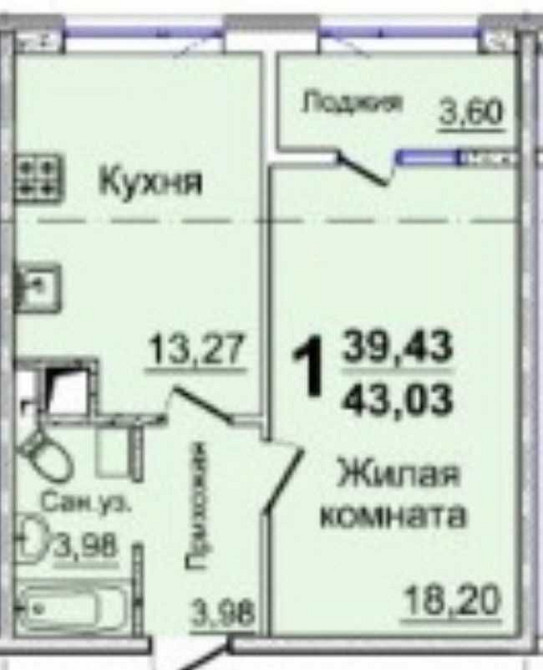 37 Жемчужина. Таирова. 43 м. Вид моря ! Лиманка - зображення 1