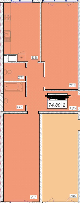 2 комн кв 46 Жемчужина  евроремонт 75м  76500у.е Лиманка - зображення 7