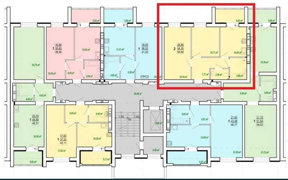 Продам 2-комн квартиру 57м2 в Новострое ЖК ПОБЕДЫ 2 MV Харків - зображення 1