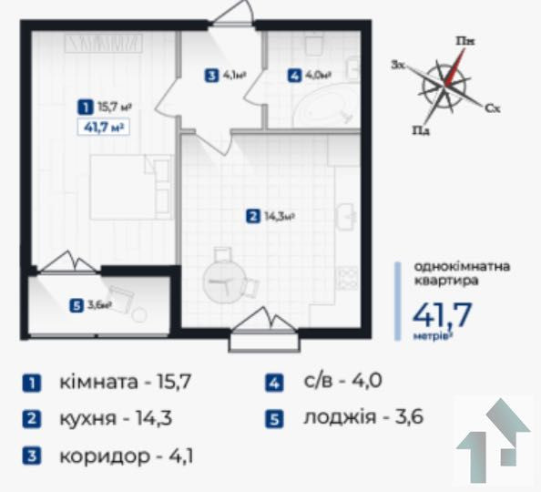 1к квартира, 43,7 м2, 7 з 10 поверх, можна робити ремонт Ивано-Франковск - изображение 1