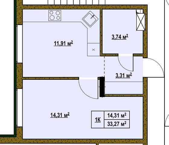 Однокімнатна квартира 33кв.м, Троєщина, Київ Київ