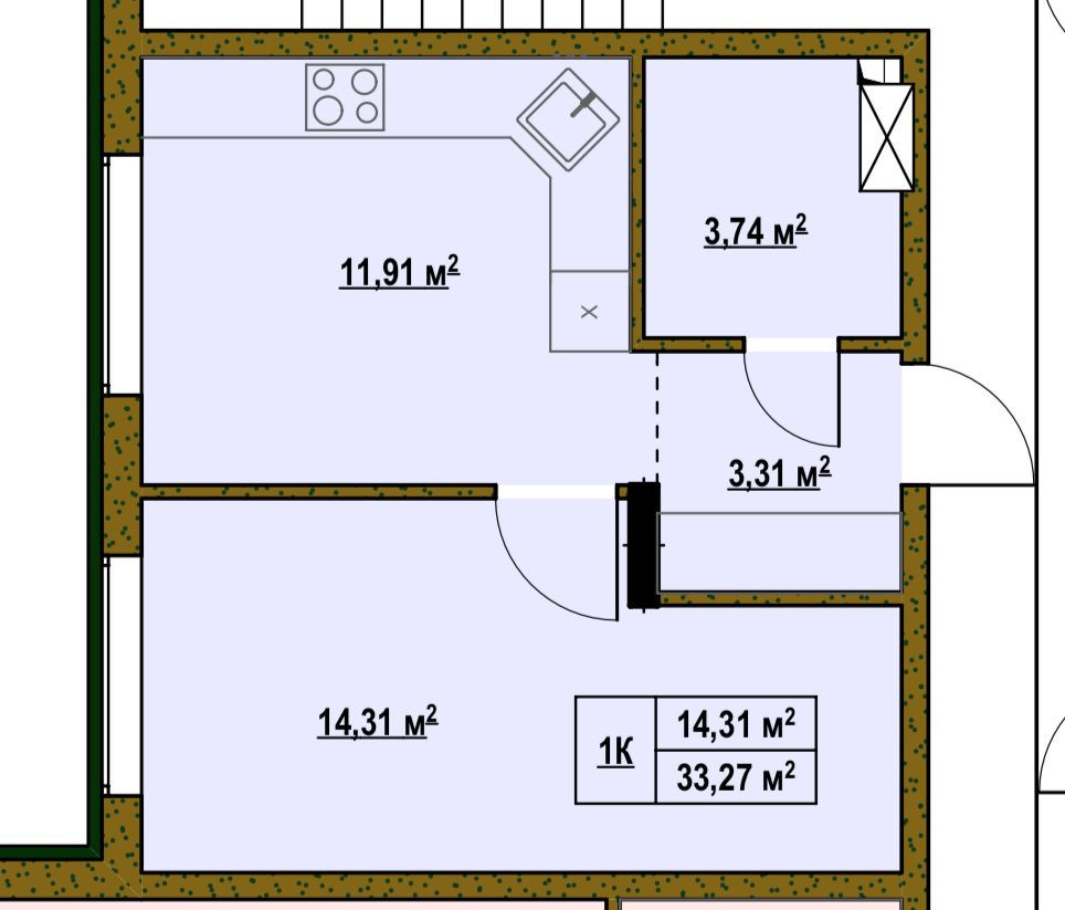 Однокімнатна квартира 33кв.м, Троєщина, Київ Київ - зображення 1