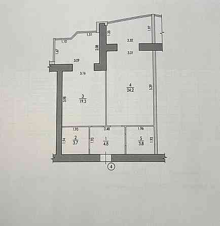 Продам 1 комн квартиру 55,8 квм ЖК Атлант Днепр