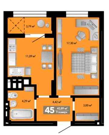 Продаж 1-кімнатної квартири у ЖК "Весняний" Винники