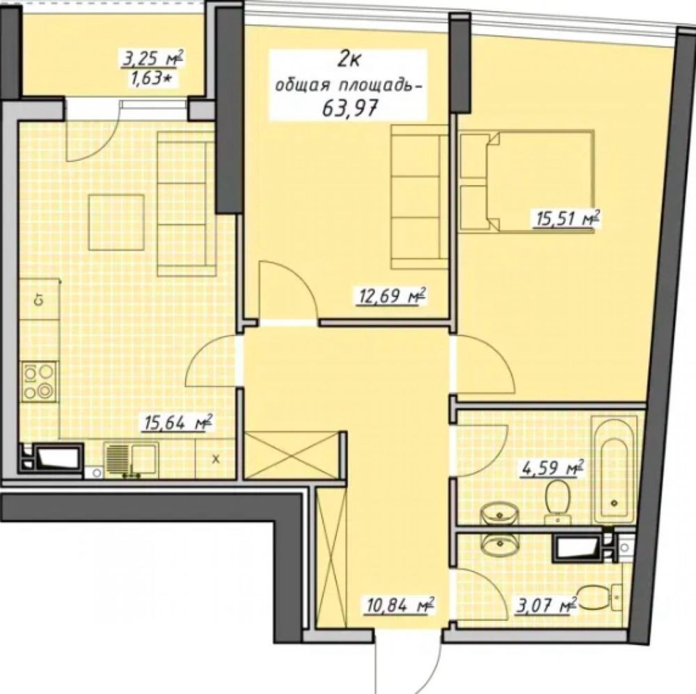 Срочно 2 комнатна квартира в ЖК Атмосфера Одеса - зображення 1