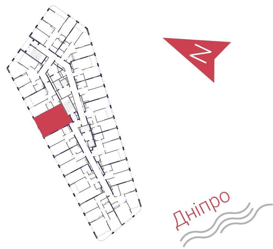 1к квартира 57,83 м2, ЖК Грейт (Great), 9 буд., 1R6, 15 поверх. Без%. Київ - зображення 8