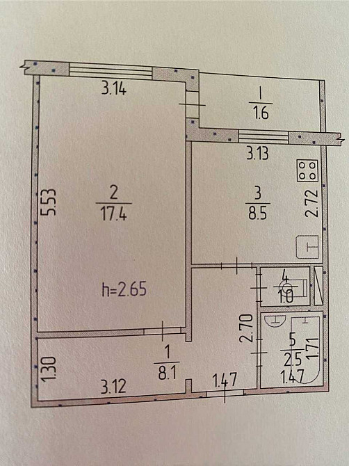 Продается 1-комн.квартира 40 кв.м., по ул. Глазового (Балакина) Кривой Рог - изображение 8