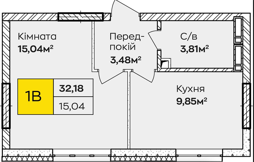 Квартира 32 м2, новобудова.  Укриття у будинку! Київ - зображення 8