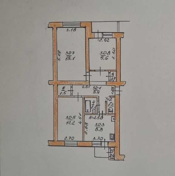 НАЙКОМФОРТНІША і дуже тепла 3К квартира з меблями (Конякіна 3/5 цегла) Луцк - изображение 2