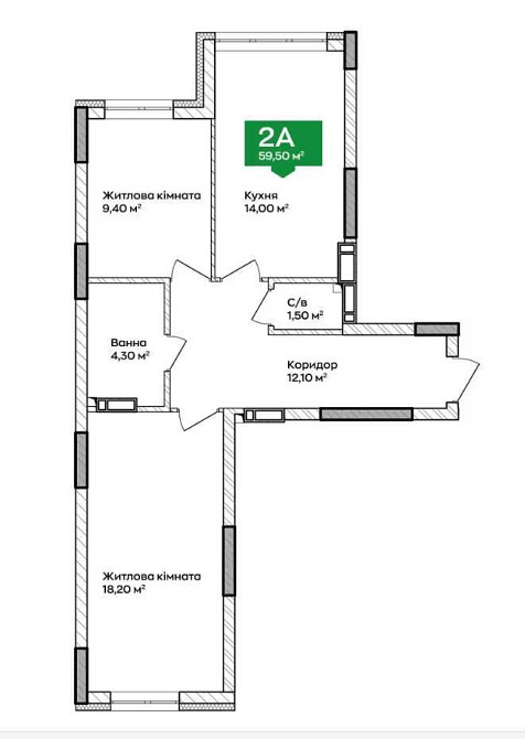 Зданий ЖК, єОселя. Квартира біля парк Центральний! 1-й внесок 18 400 $ Ирпень - изображение 2