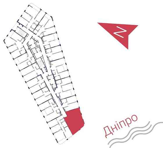 2к квартира 77,57 м2, ЖК Грейт (Great), 9 буд., 2R3, 21 поверх. Без%. Київ