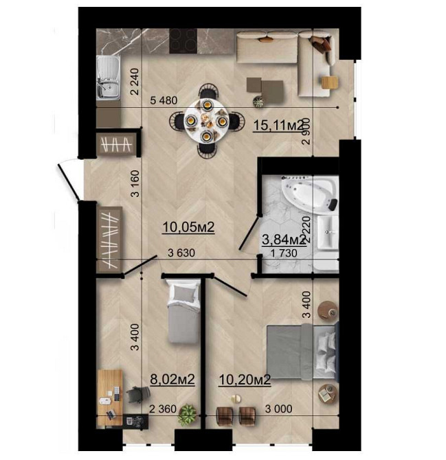 2-кімнатна квартира від забудовника в Бучі — комфорт і безпека Буча - изображение 4