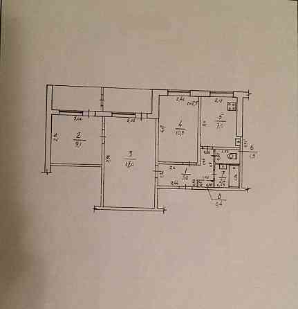 3 комн кв 7/9 на Черемушках 54м2 54900у.е Одеса