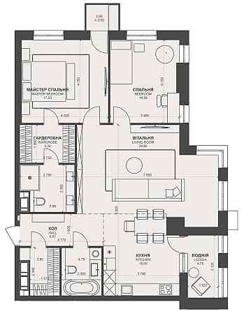 ЖК Преміум класу Трініті 109м2 Печерськ Київ