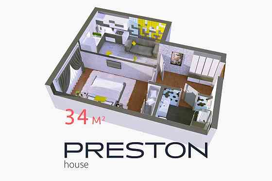 Купити квартиру Київ | 34 м2 | метро Теремки | Нова Англія Київ