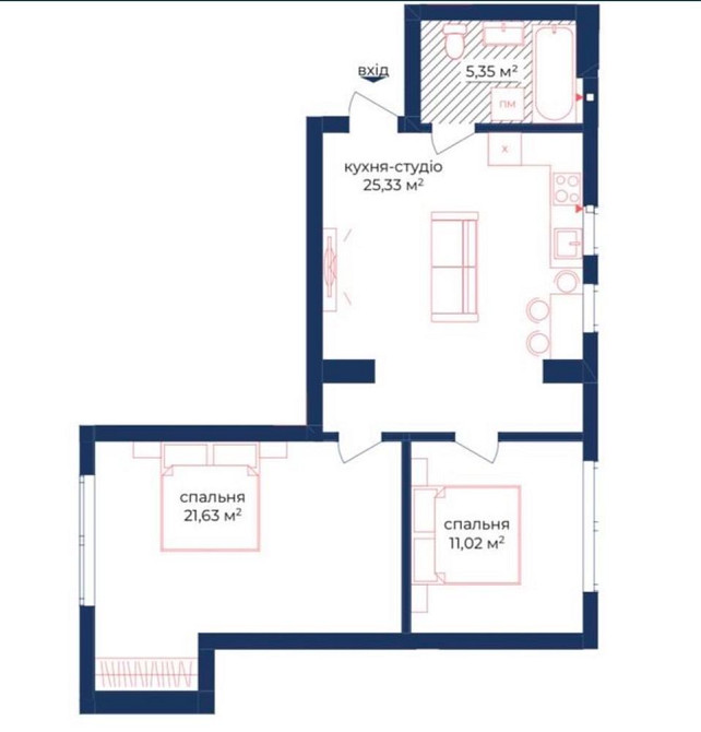 Нова Англія | двокімнатна квартира | правий берег | роздільна Київ - зображення 1